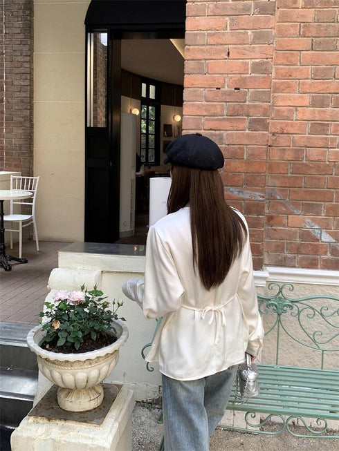 Women High Quality Satin Tops